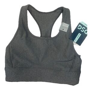 DSG Women’s Crossback Compression Sports Bra XS Dark Heather Gray Moisture Wick